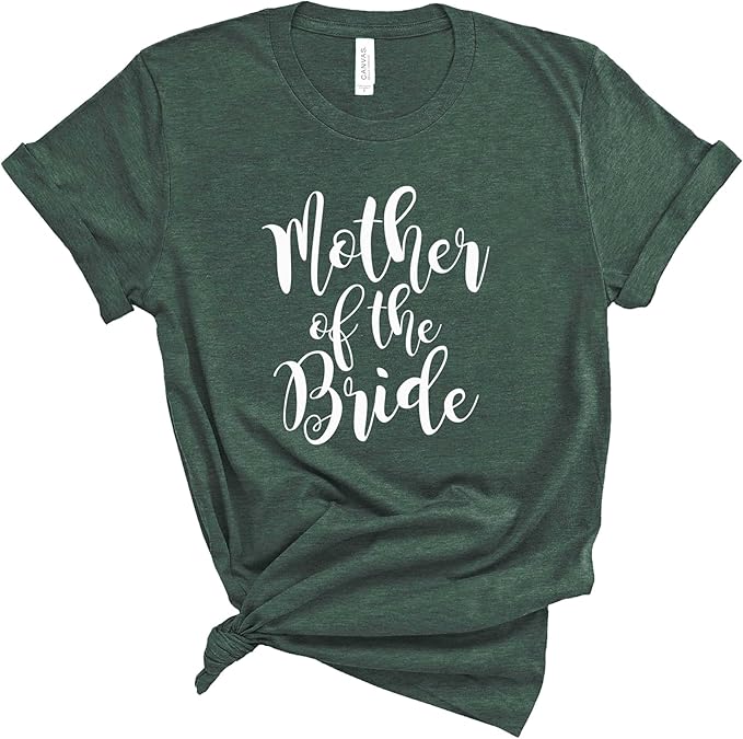 Mother of The Bride Shirt, Mother of The Groom Shirt – Soft Unisex Cotton Blend Wedding Tee for Mom. Matching Bridal Tshirts