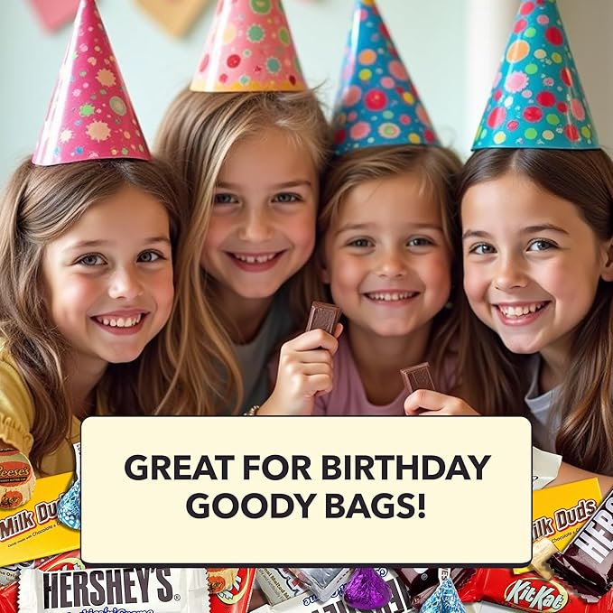 Chocolate Candy Variety Pack - 3 lb Assorted Individually Wrapped Candy Bars - Holiday, Party Bag Bulk - Dark & Milk - Mini Chocolates