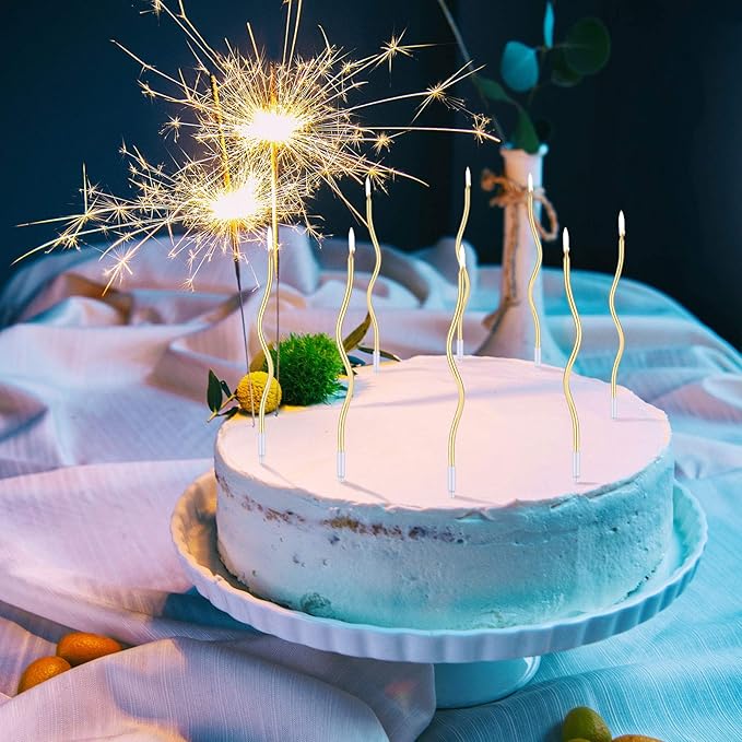 Luter Birthday Candles Cupcake Candles for Birthday Wedding Party Decoration (Gold)