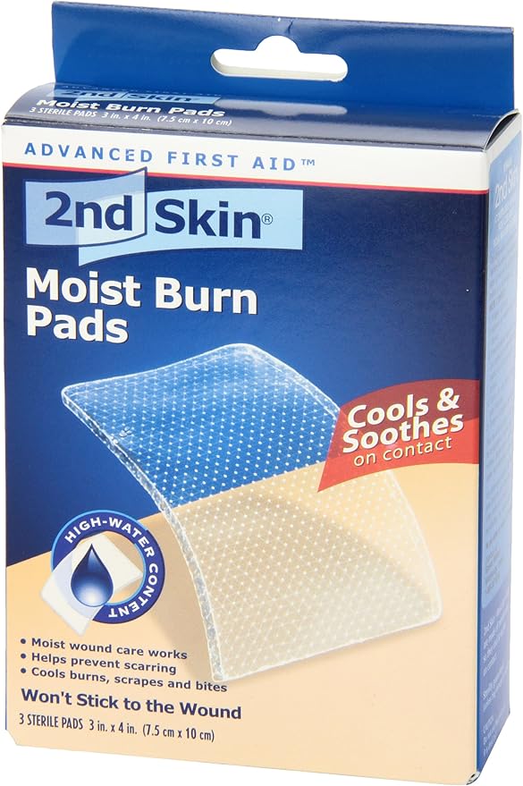 Spenco 2nd Skin Moist Burn Pads, Large (3 x 4 Inches), 3-Count