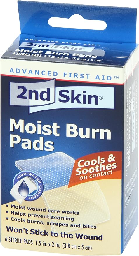 Spenco 2nd Skin Moist Burn Pads, Small (1.5 x 2 Inches), 6-Count