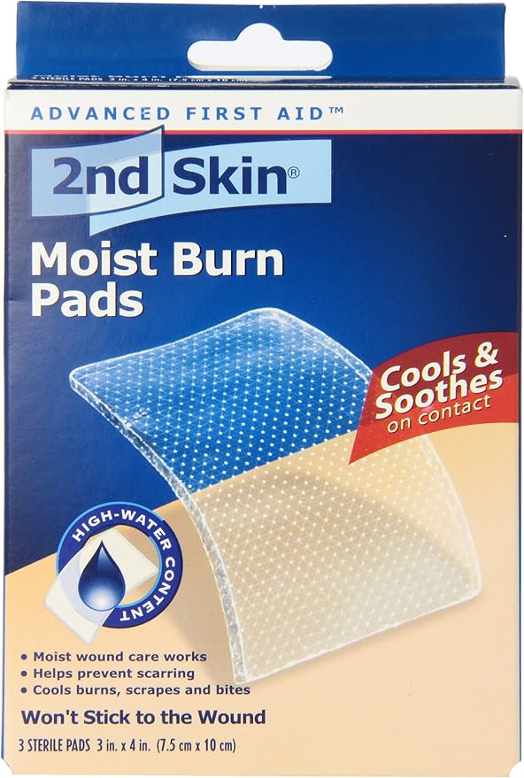 Spenco 2nd Skin Moist Burn Pads, Large (3 x 4 Inches), 3-Count