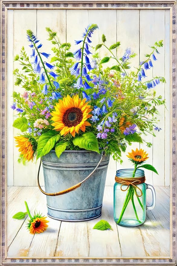 BlissYard Welcome Garden Flag Double Sided 12x18 Hello Spring Sunflower Design Yard Flag Seasonal Flower Yard Outdoor Flag Spring Summer Decorations Lawn Rustic Outdoor Decorative Flag