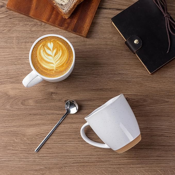 AmorArc 12oz Coffee Mugs, Ceramic Coffee Mugs set of 4 for Man, Woman, Dad, Mom, Modern Coffee Mugs with handle for Latte/Cappuccino/Milk/Cocoa. Dishwasher&Microwave Safe,Multi-Color