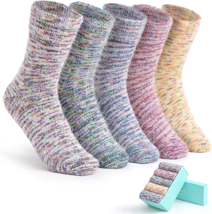 SISOSOCK Fuzzy Cozy Warm Socks for Women-Winter Home Thick Wool Soft Sleeping Socks-Perfect Gifts for Women