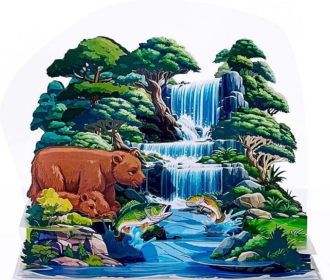 CUTPOPUP Birthday Card Pop Up, 3D Birthday Greeting, Father's Day Card for Grandpa, Dad, Godfather, Husband, Son (Papa Bear)