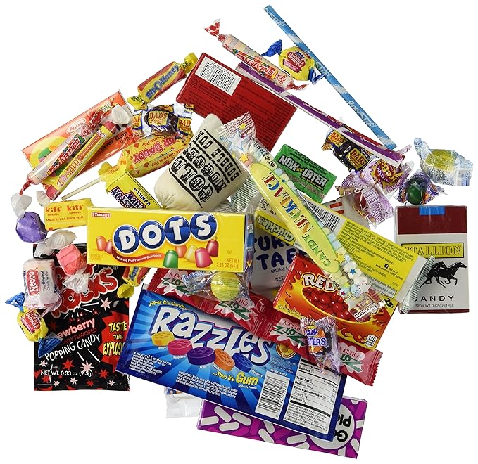 RETRO CANDY YUM ~ Care Package Assortment Gift Box Nostalgic Candy Mix from Childhood for Man or Woman Jr